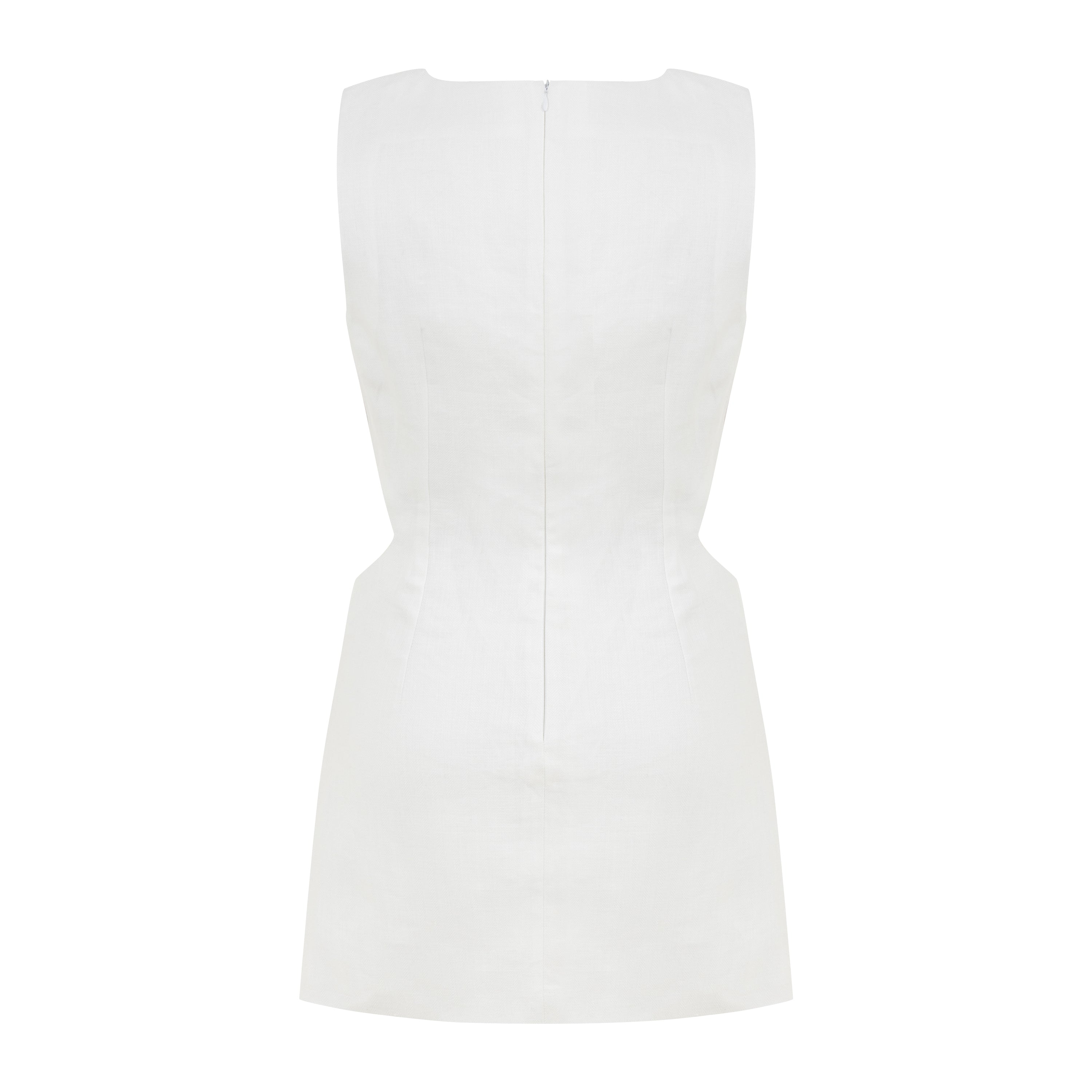 Softly Altered Linen Dress - White