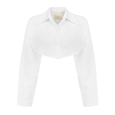 Words Keten Gömlek - Beyaz