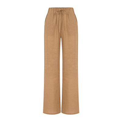 Today Keten Pantolon - Camel