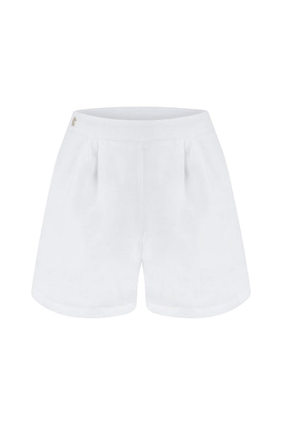 A Walk in Sintra Keten Şort - Beyaz