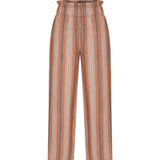 As Within So Without Keten Pantolon - Kiremit Çizgili