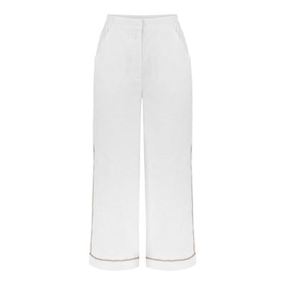 A Long Walk Keten Pantolon - Beyaz