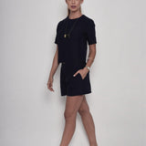 A Walk in Sintra Keten Şort - Lacivert