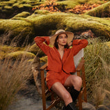 A Short Talk Keten Şort - Beyaz