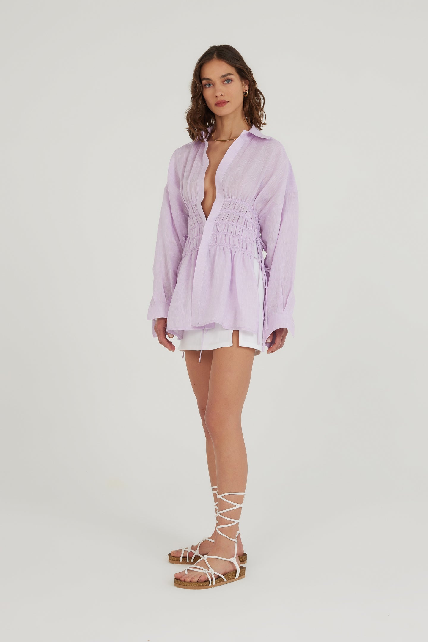 Everything's About Me Keten Gömlek - Gül Pembe ürün detayı 8 | Dor Raw Luxury