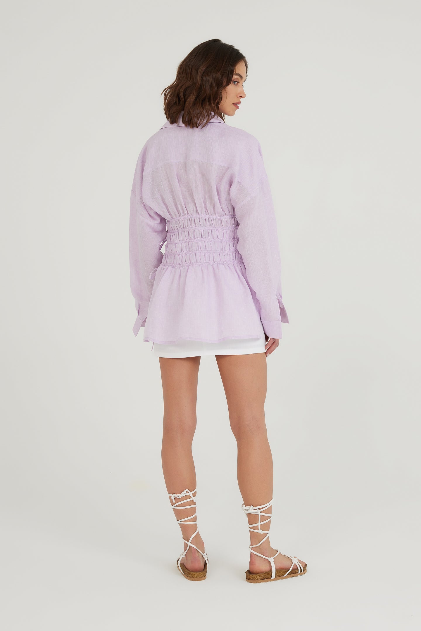 Everything's About Me Keten Gömlek - Gül Pembe ürün detayı 3 | Dor Raw Luxury