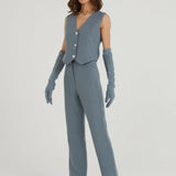 Do You Mind Keten Pantolon - Kayrak Mavi