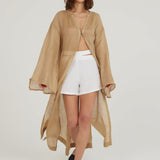 Exhale Keten Şort - Beyaz