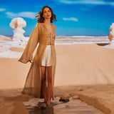 Exhale Keten Şort - Beyaz