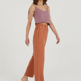 As Within So Without Keten Pantolon - Kiremit Çizgili