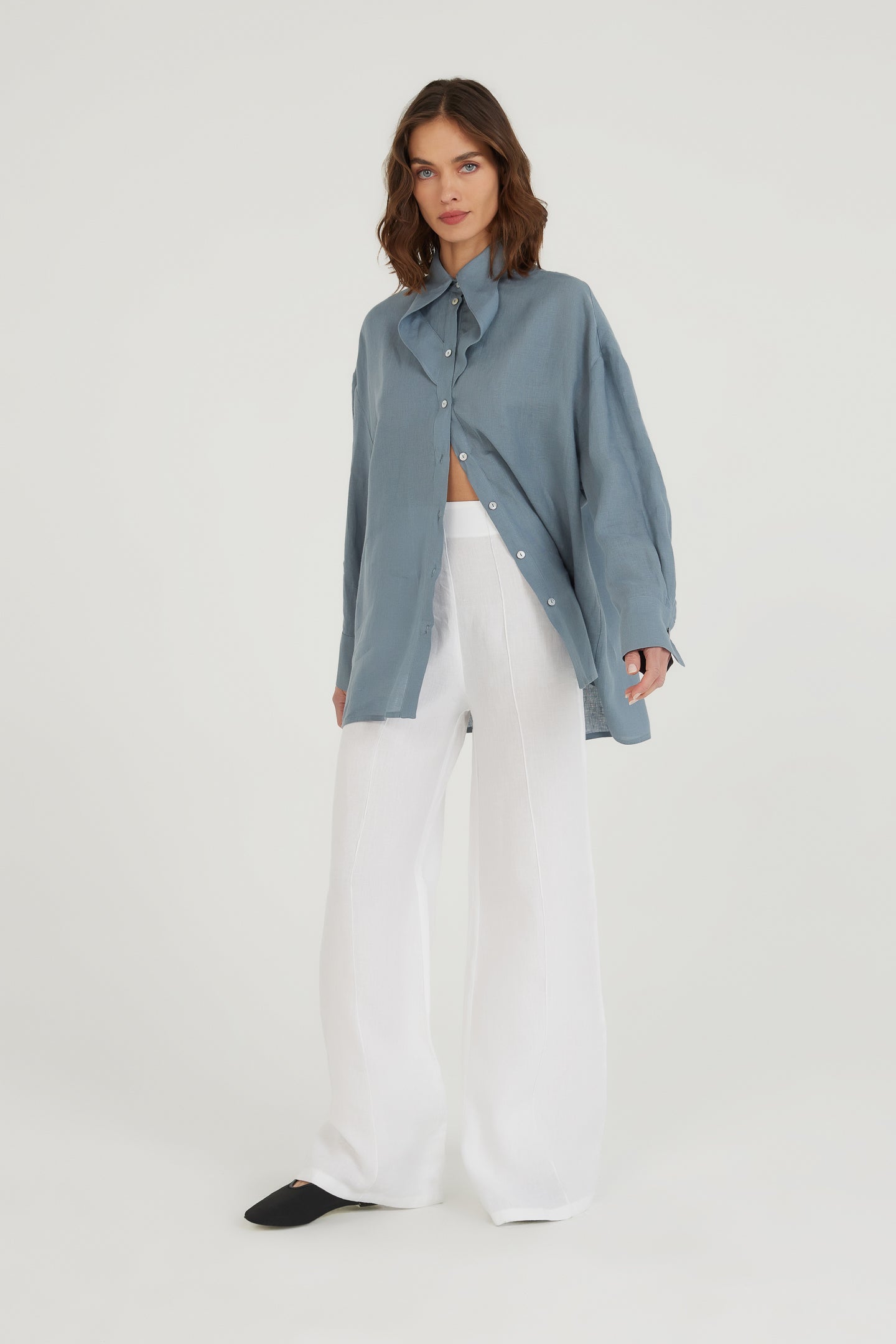 Soulskin Keten Pantolon - Beyaz ürün detayı 2 | Dor Raw Luxury