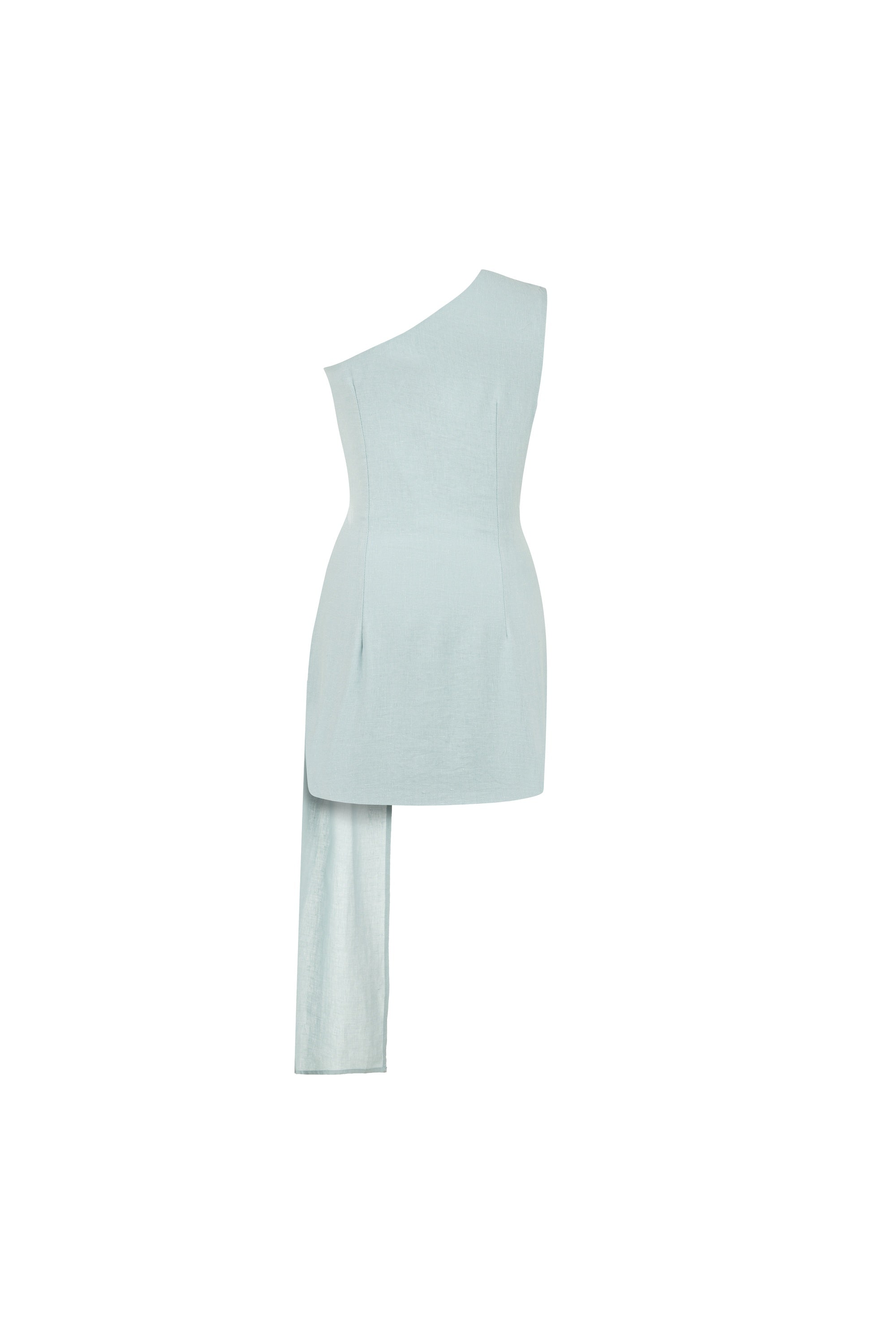 Echo Linen Dress - Turquoise Blue