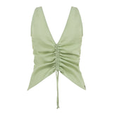 Windborne Linen Blouse - Light Green