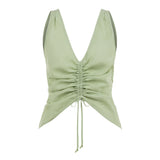 Windborne Linen Blouse - Light Green