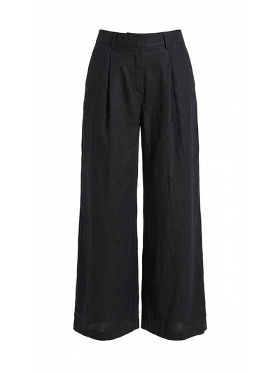 Ripple Keten Pantolon - Siyah