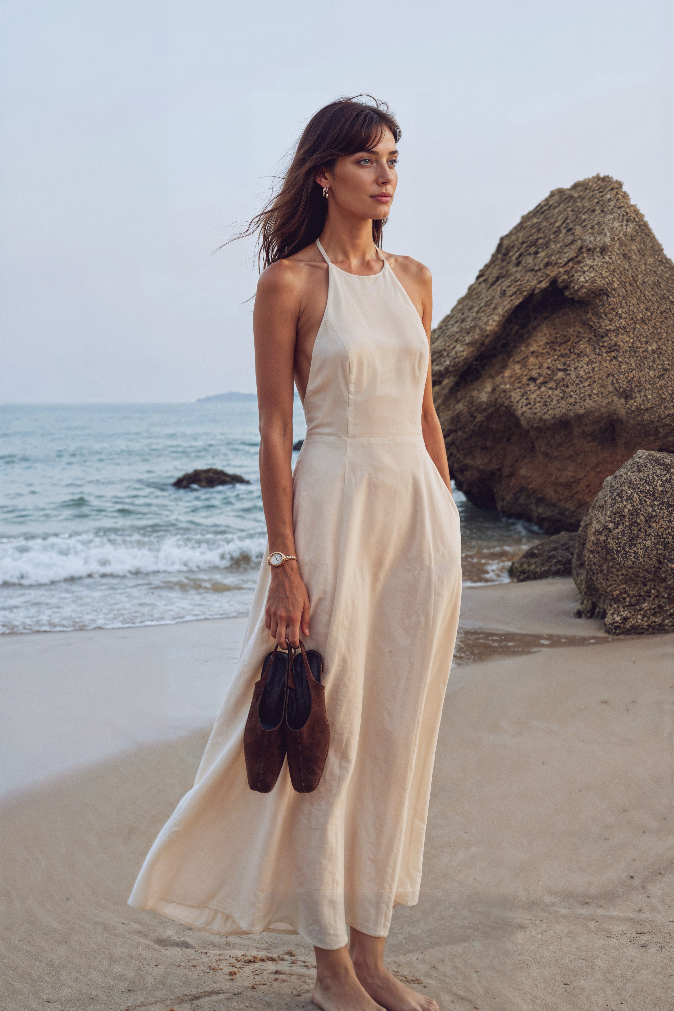 Sillage Linen Dress - Ecru