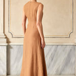 Tomorrow Keten Elbise - Camel ürün detayı 4 | Dor Raw Luxury