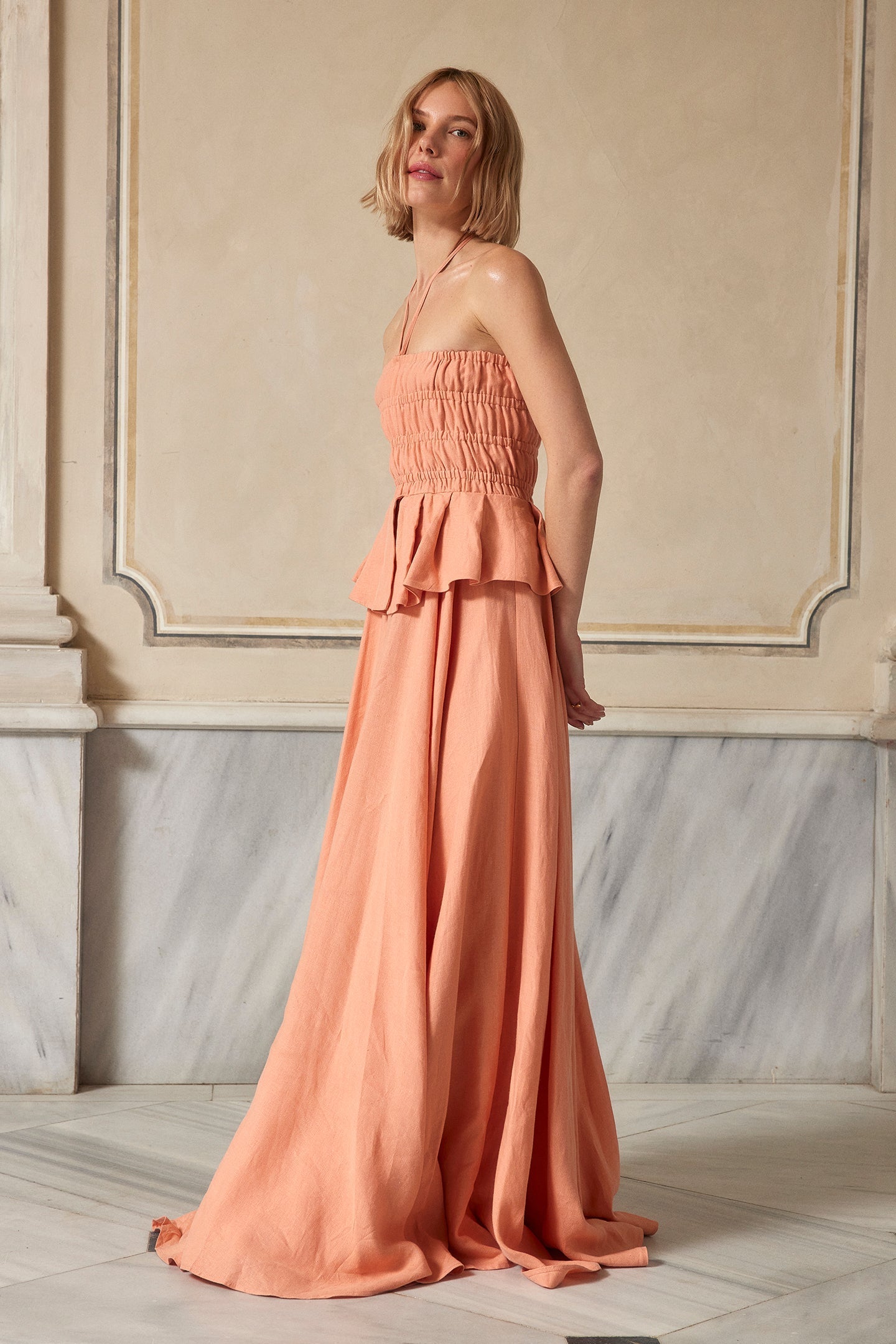 Serendipity Keten Elbise - Limon Küfü ürün detayı 3 | Dor Raw Luxury