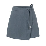 Farewell to Coimbra Keten Şort Etek - Sarı