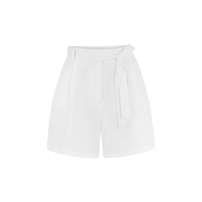 For Old Times' Sake Keten Şort - Beyaz