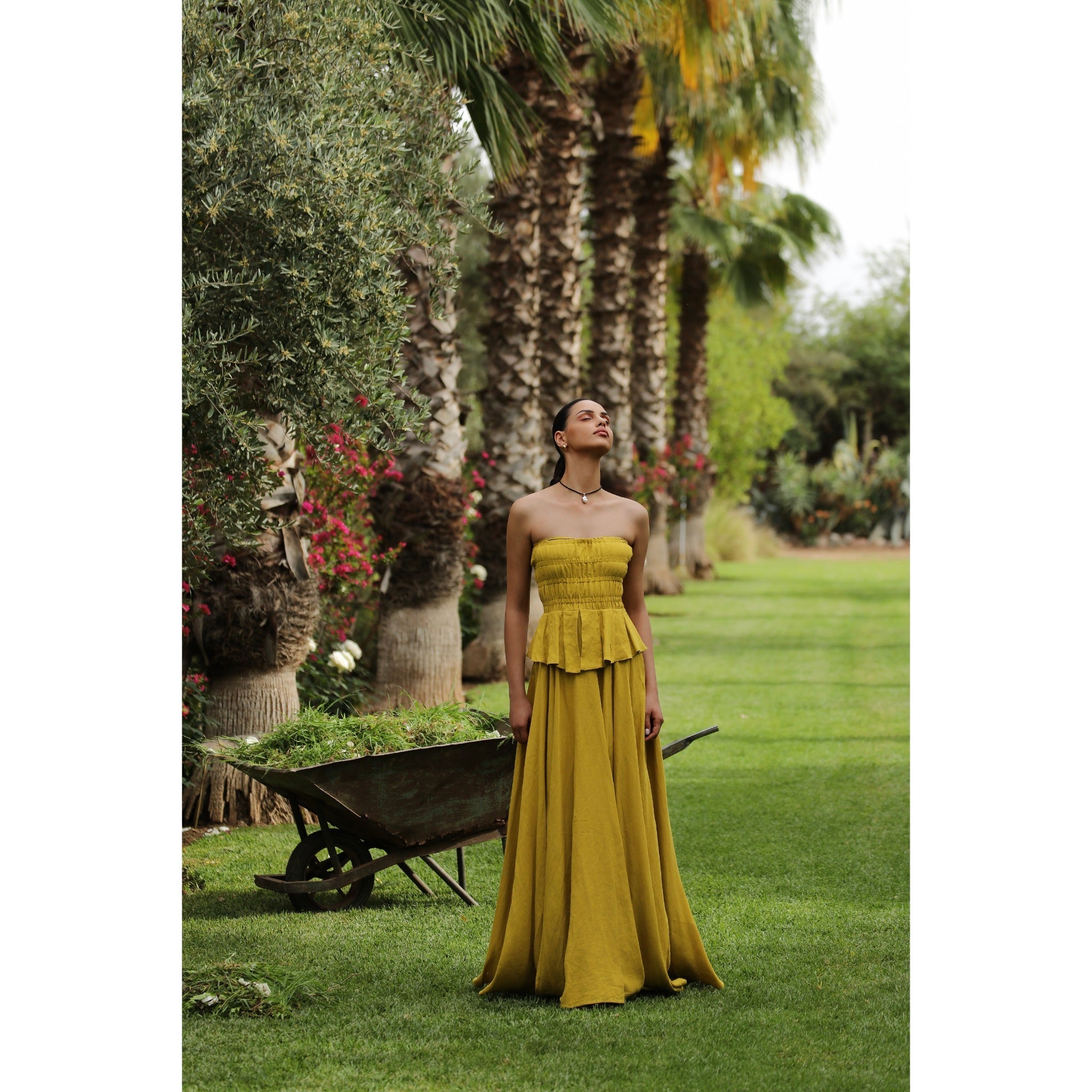 Serendipity Keten Elbise - Limon Küfü ürün detayı 5 | Dor Raw Luxury