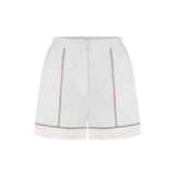 A Short Talk Keten Şort - Yeşil